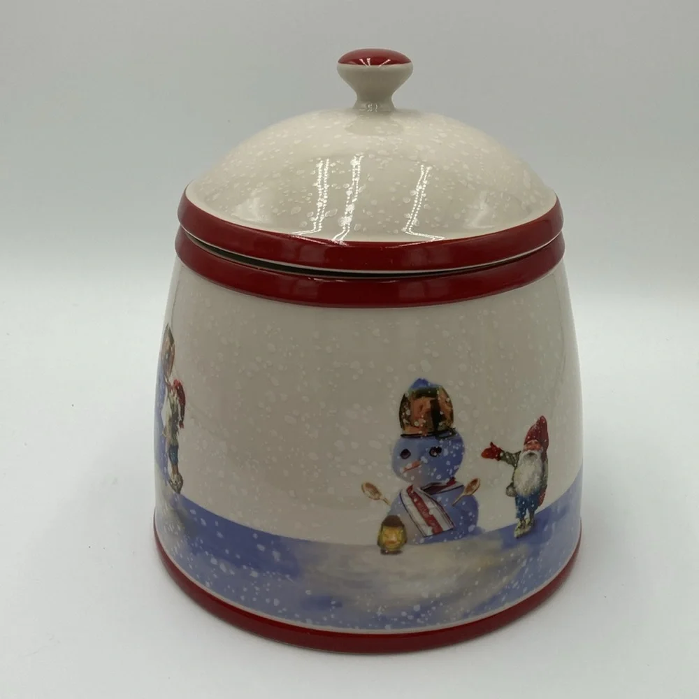 Williams Sonoma Nordic Elves Cookie Jar